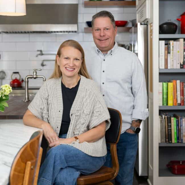 Chefs Megan and Colby Garrelts in their Leawood kitchen.