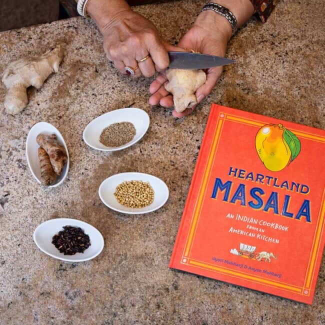 Cookbook author and cooking teacher Jyoti Mukharji is all about fresh ingredienats and spices in her Prairie Village kitchen.